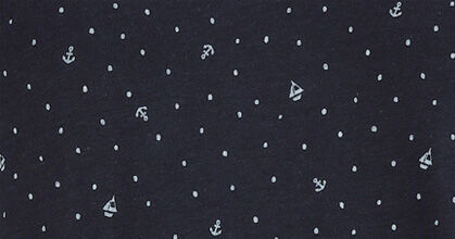 (05) blau mit weißen maritimen Motiven