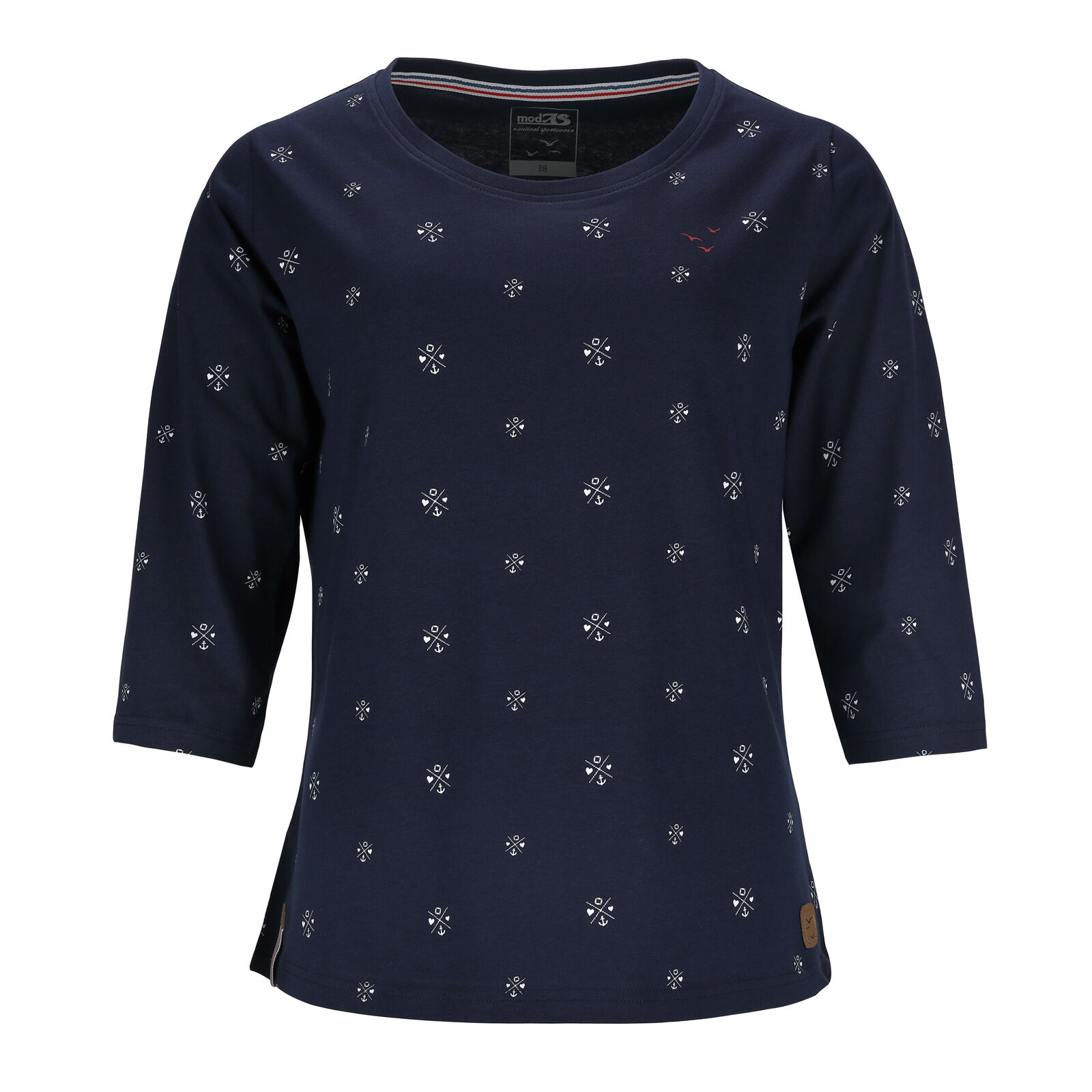 Damen-Shirt – 3/4-Arm mit Print Gr. 36 SALE