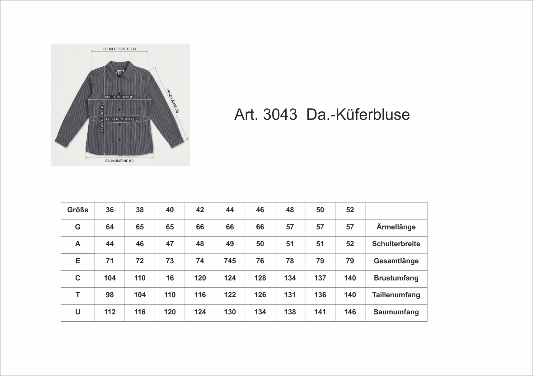 Damen-Küferbluse