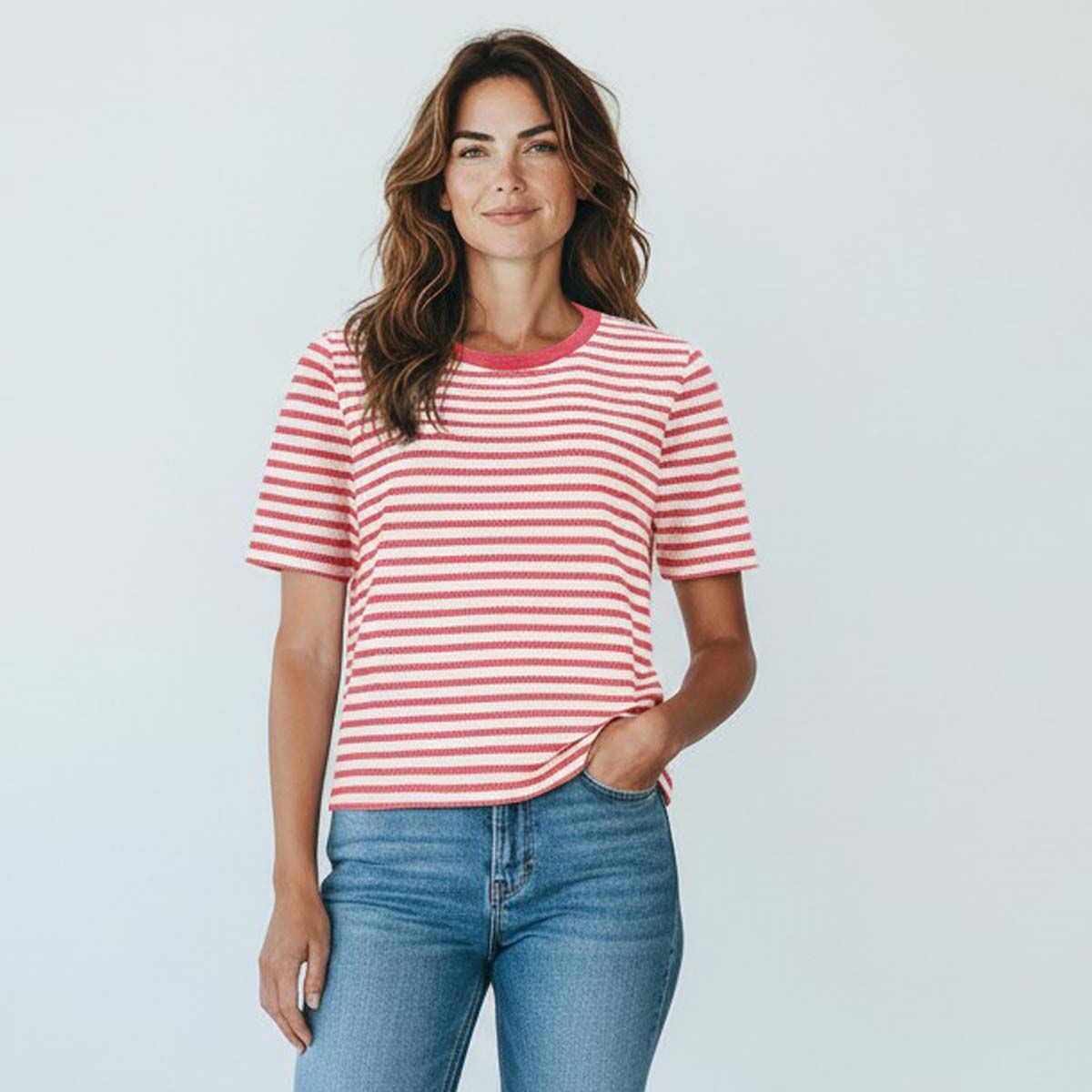 46116-damen-strick-t-shirt-pink-weiss-model