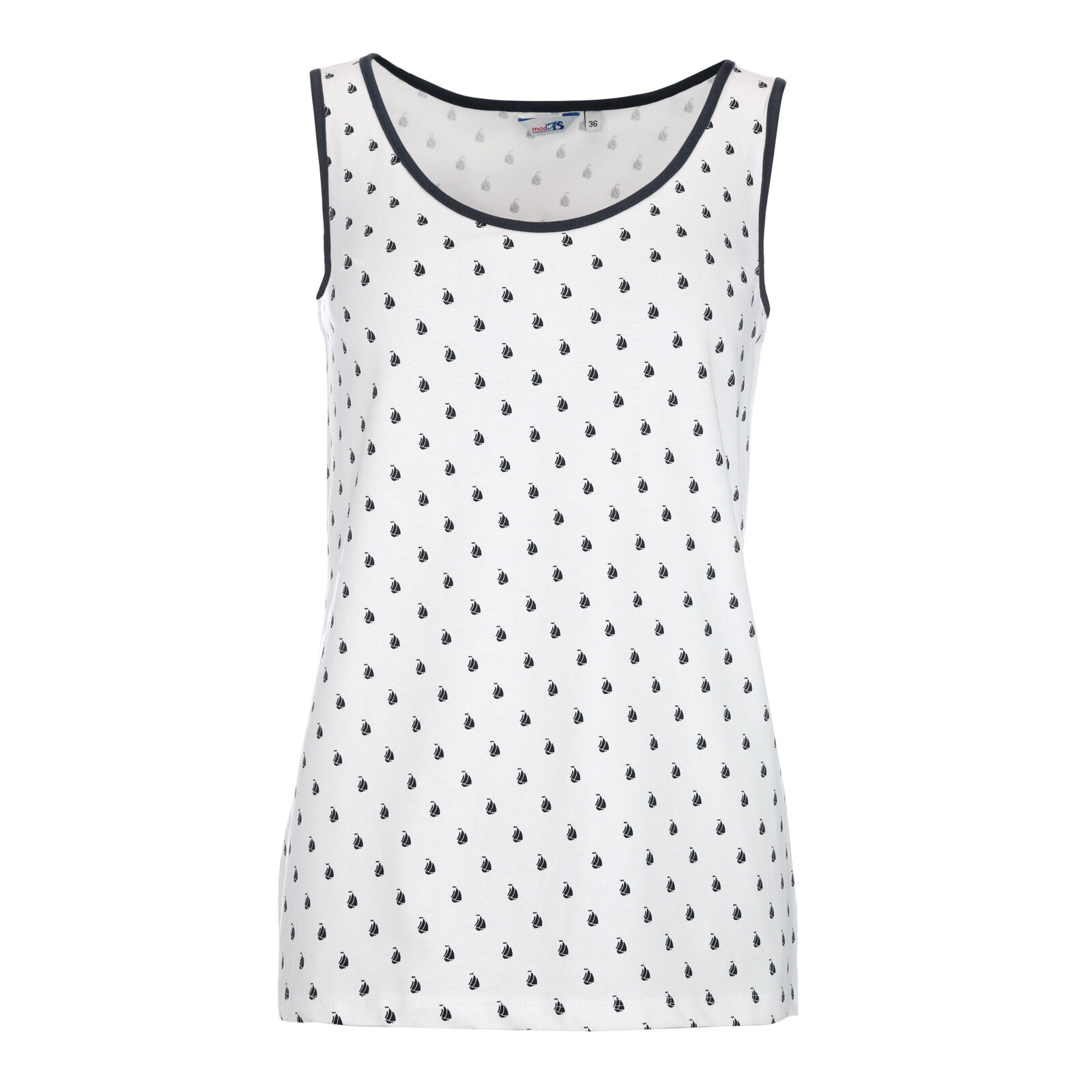 40309-01_weiss_01 Maritimes Damen-Top Restposten