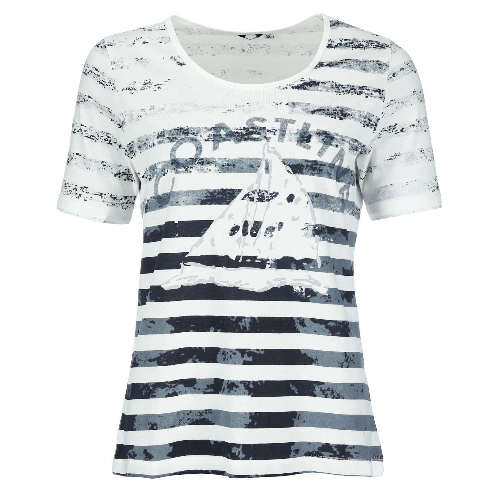 40508-04_weiss-blau_01 Maritimes Damen-Shirt "Coastline" Restposten