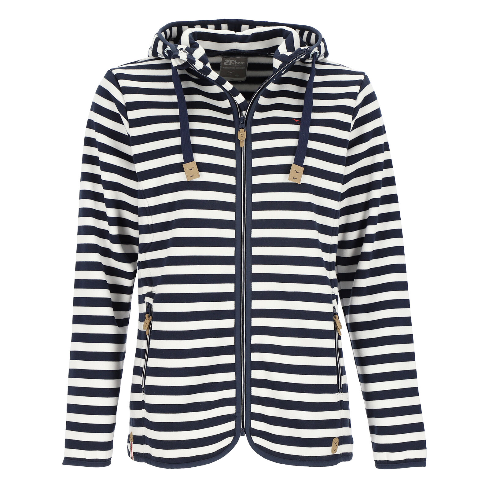 Da.-Fleecejacke, gestreift